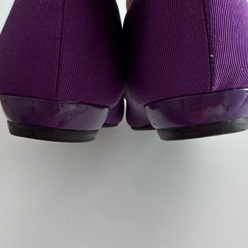 Coach and Four Deep Purple Bow Ballet Flats - Picture 8 of 8
